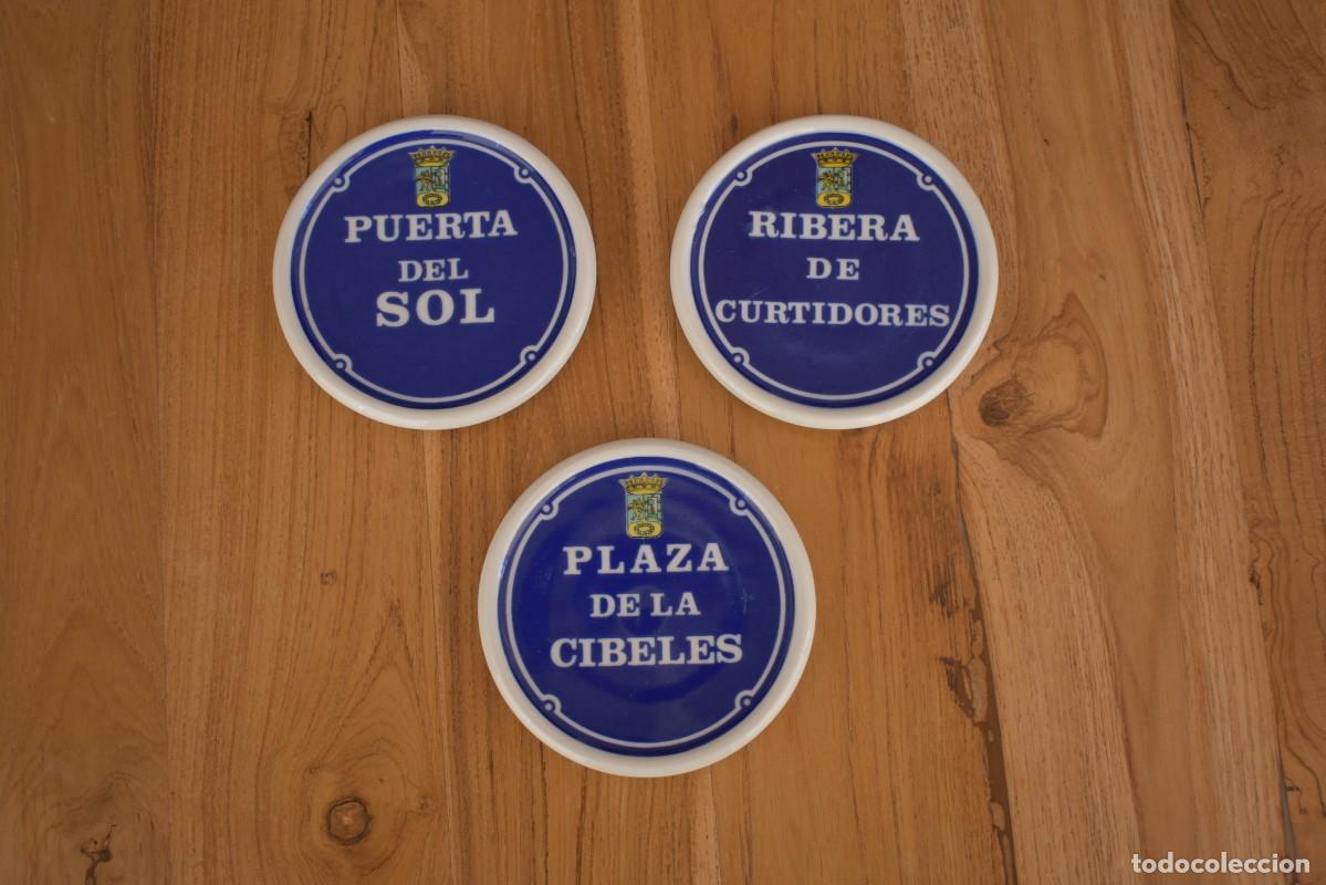Vintage: Lote de tres posavasos de porcelana