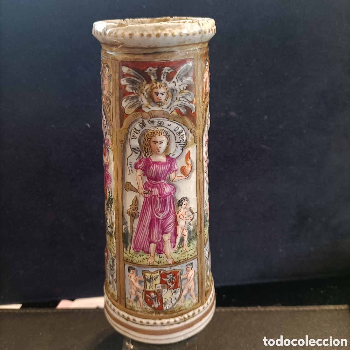 Vintage: Antiguo violetero Capodimonte. - Foto 4