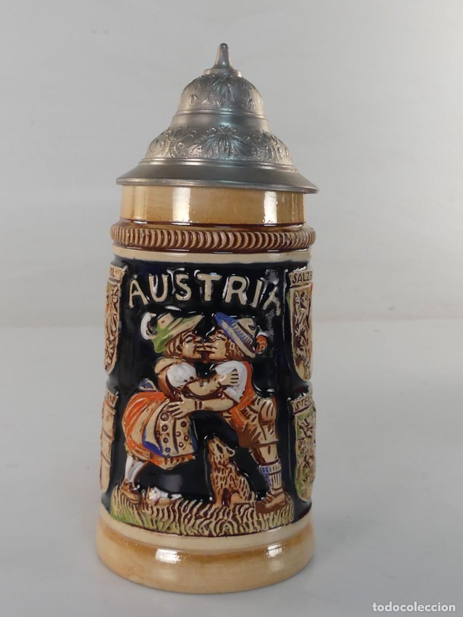 Vintage: PRECIOSA JARRA DE CERVEZA AUSTRIACA OBJETO DE COLECCI&Oacute;N