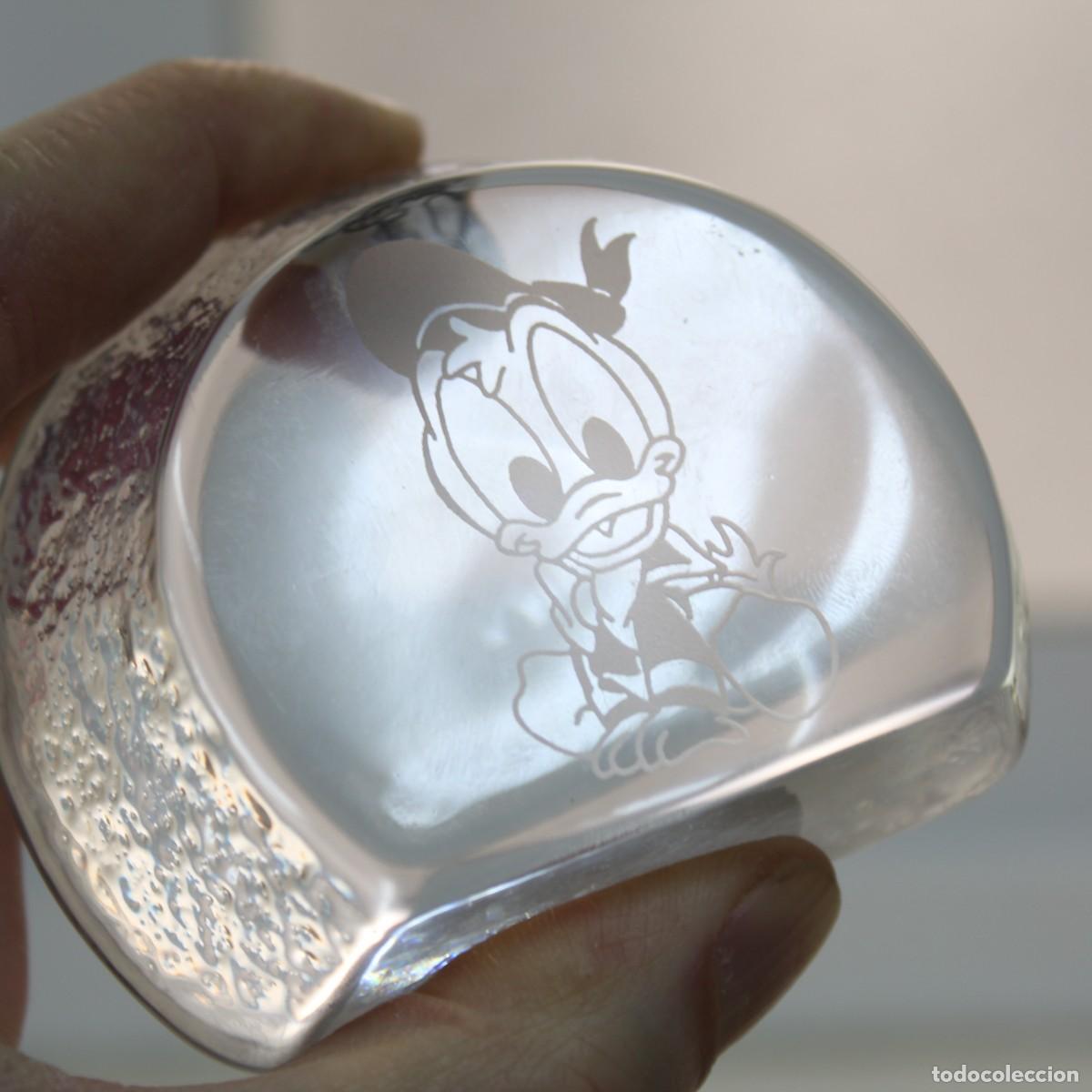 Vintage: Pisapapeles Cristal d'Arques Disney Pato Donald Vintage Cristal al Plomo
