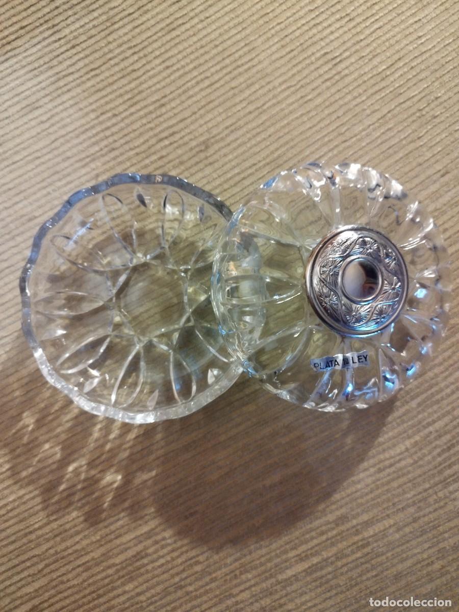 Vintage: JOYERO DE CRISTAL Y PLATA. SIN USO. A&Ntilde;O 1989.