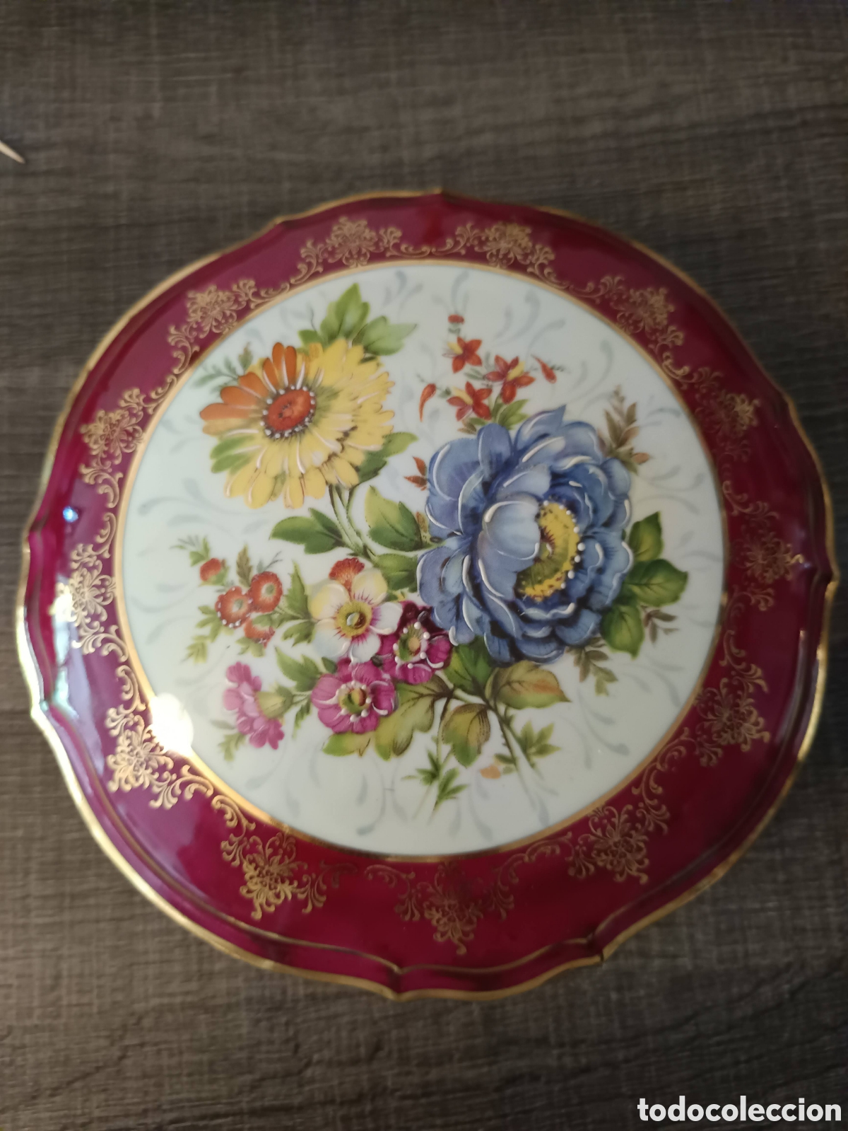 Vintage: Bombonera Limoges con motivos florales