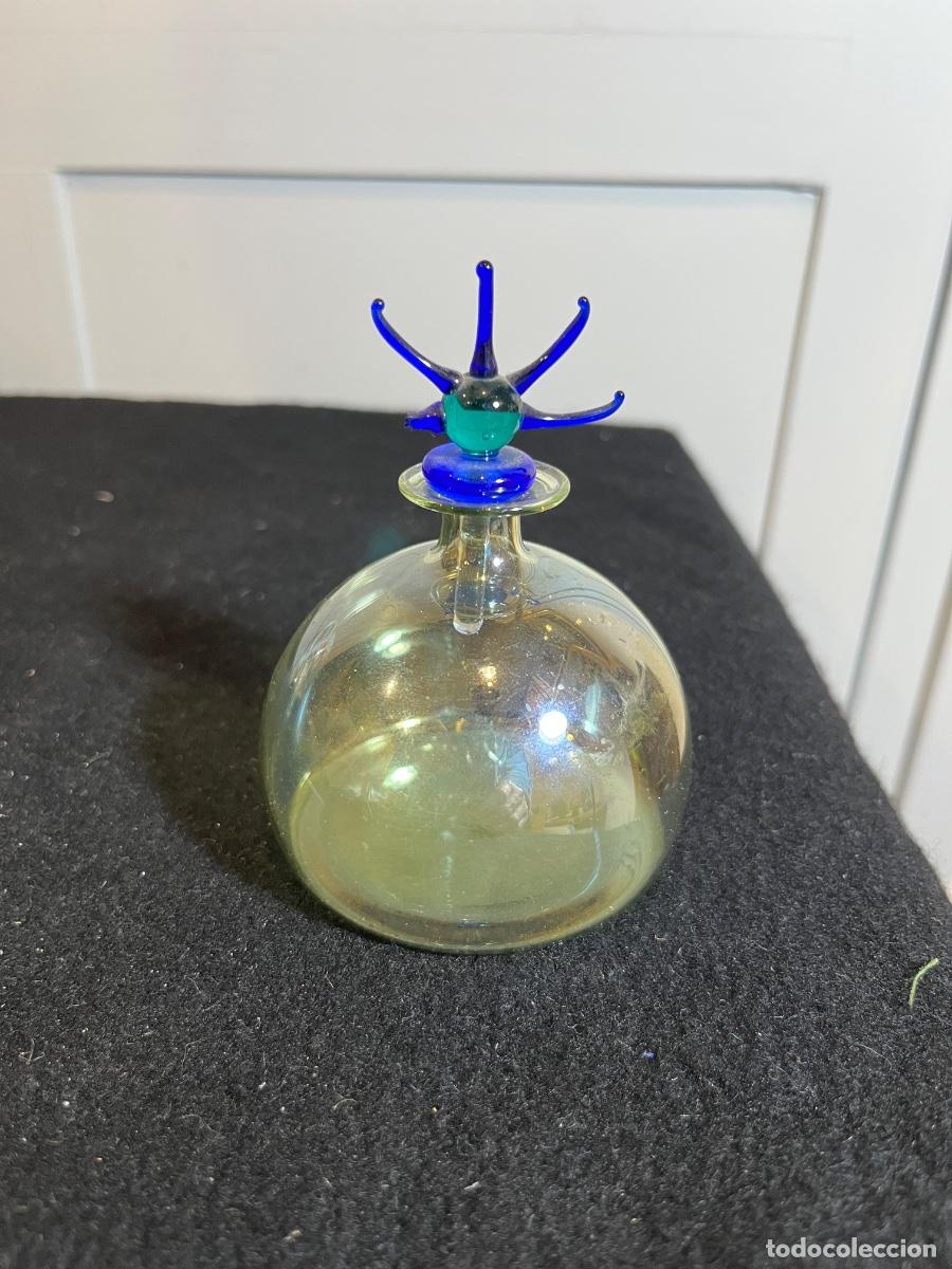 Vintage: Frasco perfume cristal soplado Murano estilo Memphis perfumero vintage vidrio art&iacute;stico a&ntilde;os 80