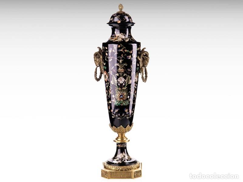 Vintage: Jarr&oacute;n de porcelana y bronce - Imperio (1436)