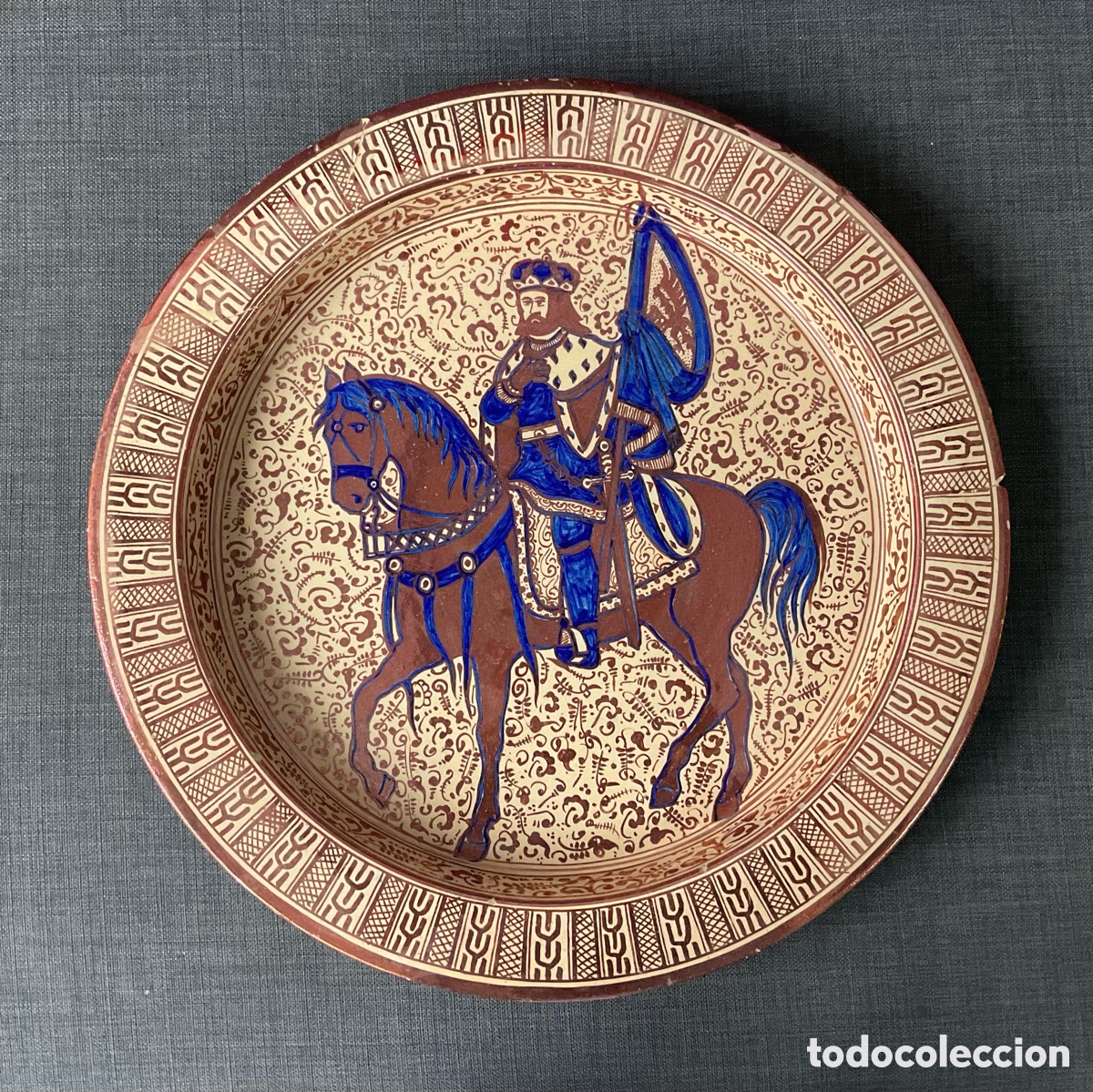 Vintage: Plato de cer&aacute;mica catalana Faian&ccedil; Catal&agrave;
