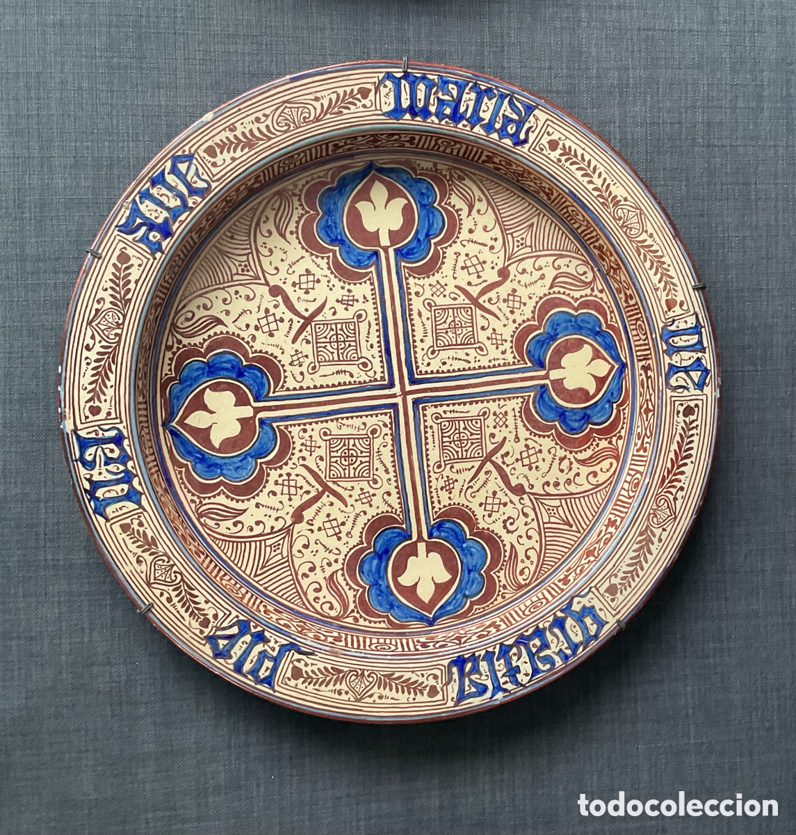 Vintage: Plato de cer&aacute;mica catalana Faian&ccedil; Catal&agrave;