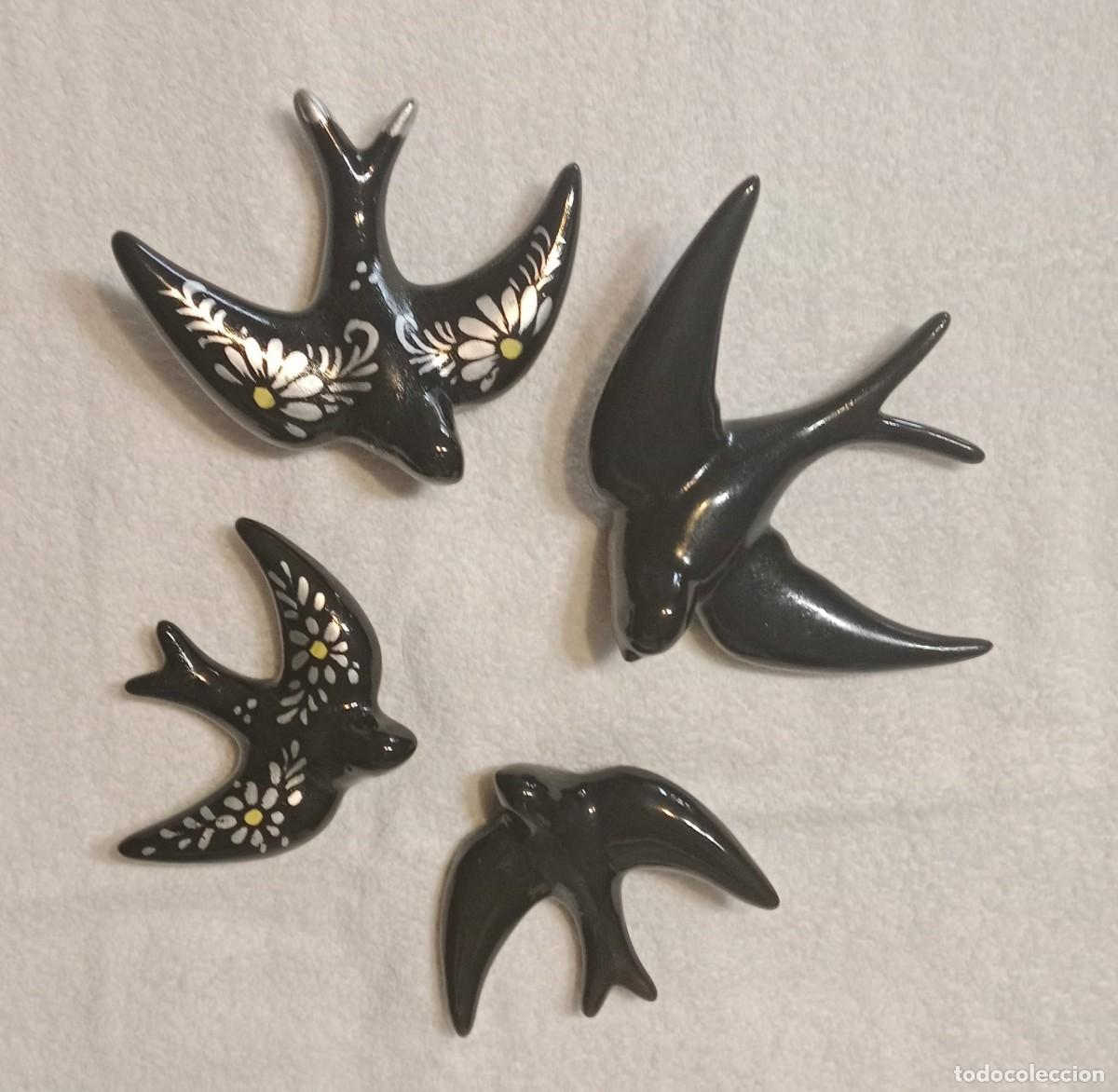 Vintage: GOLONDRINAS DE CERAMICA, DE TAMA&Ntilde;OS DIFERENTES, PARA DECORACION