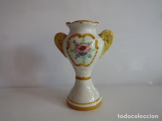 Vintage: PRECIOSO VIOLETERO DE PORCELANA ESTILO VIEJO PARIS PINTADO A MANO 14 CM