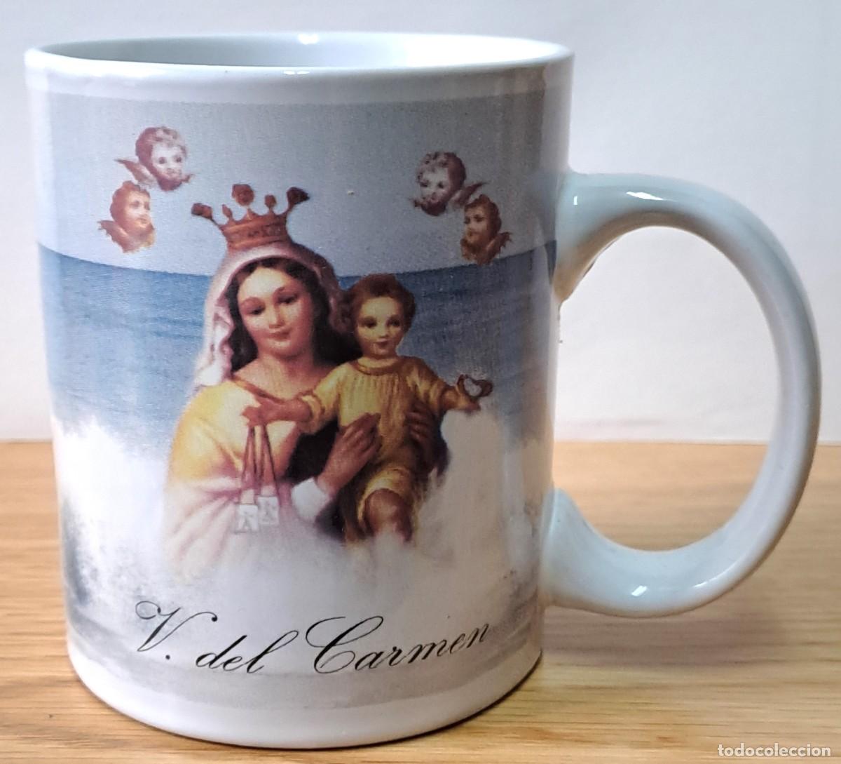 Vintage: JARRA DE CERAMICA, VIRGEN DEL CARMEN. JARRA-186