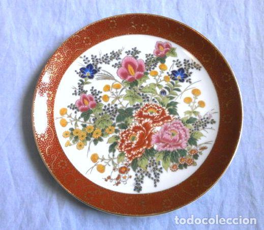 Vintage: PLATO decoraci&oacute;n CERAMICA esmaltado - Motivo: flores - Tama&ntilde;o 16 cm di&aacute;metro - 189 gramos