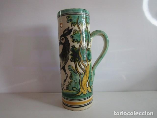 Vintage: PRECIOSA GRAN JARRA DE CERAMICA PUENTE ARZOBISPO TALAVERA DE LA REINA S-XX - 28 CM