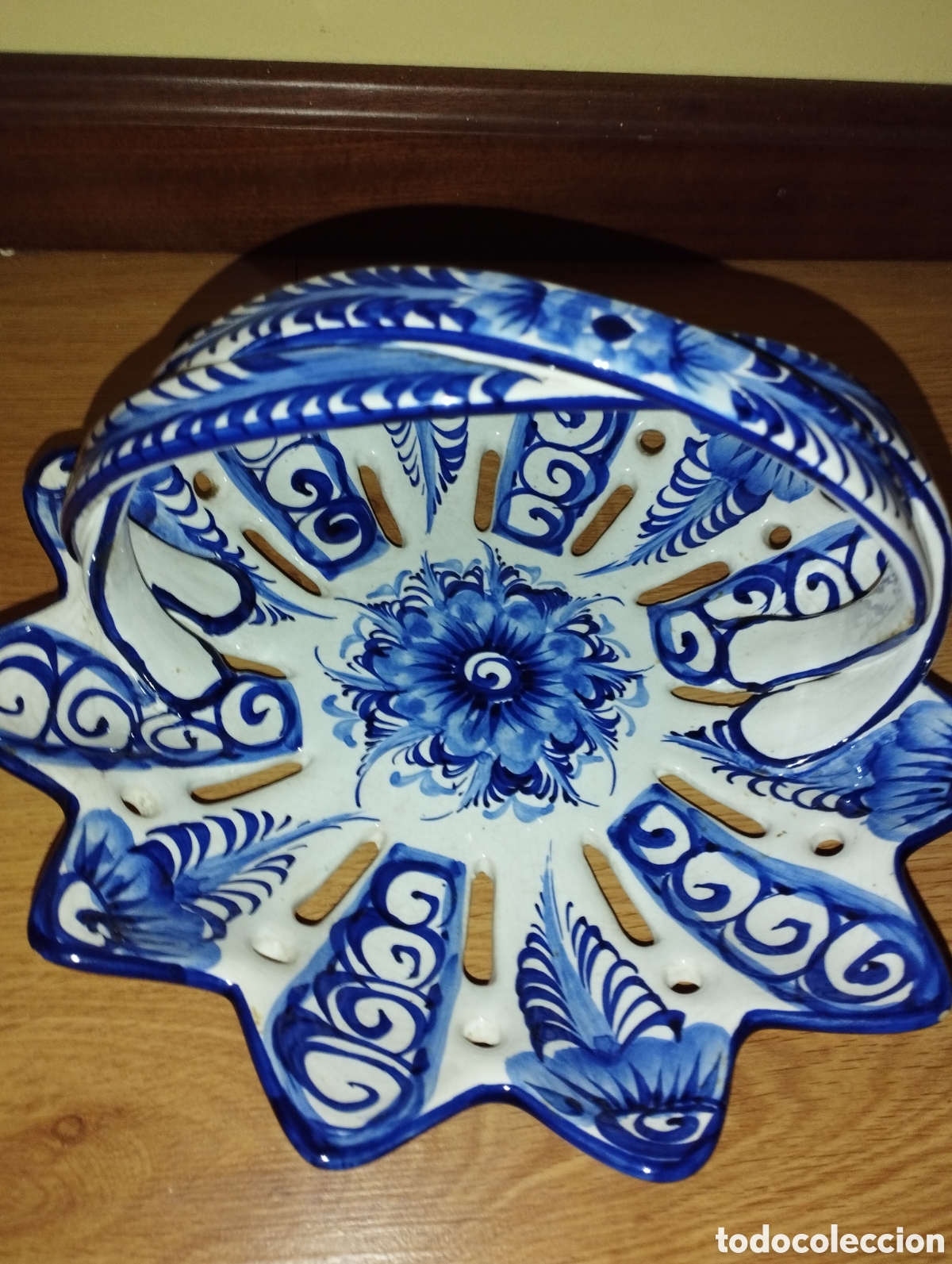 Vintage: Cesta de cer&aacute;mica en perfecto estado
