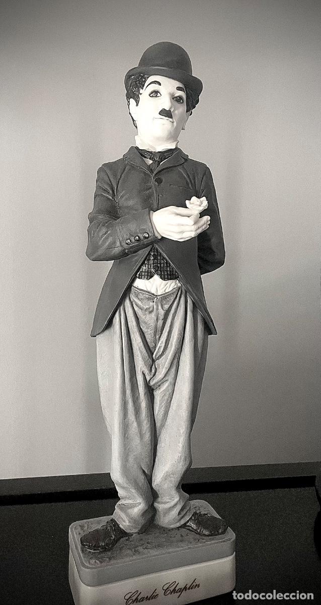 Vintage: Figura Charlie Chaplin, porcelana, colecci&oacute;n numerada