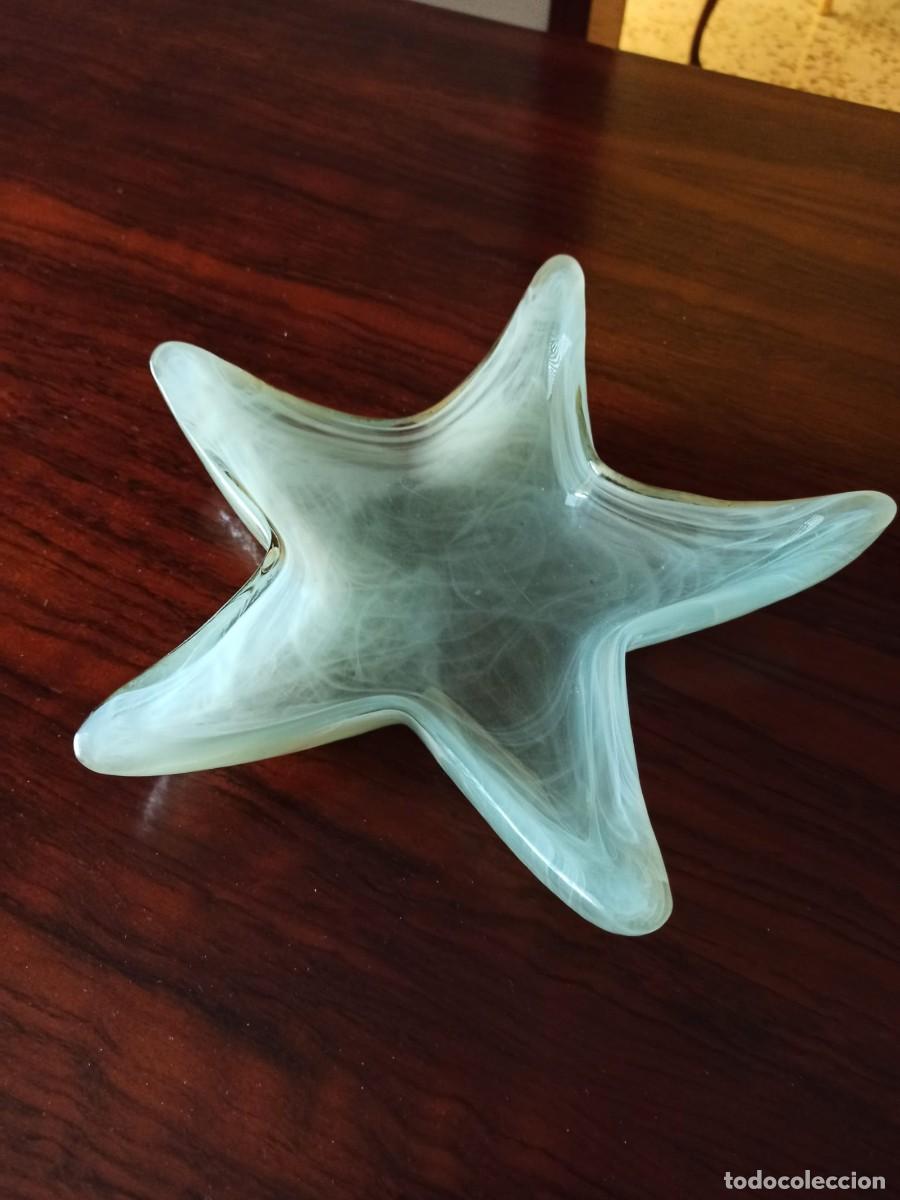 Vintage: CENICERO CRISTAL ESTRELLA DE MAR MEDIDAS 27 CENT&Iacute;METROS DE PUNTA A PUNTA