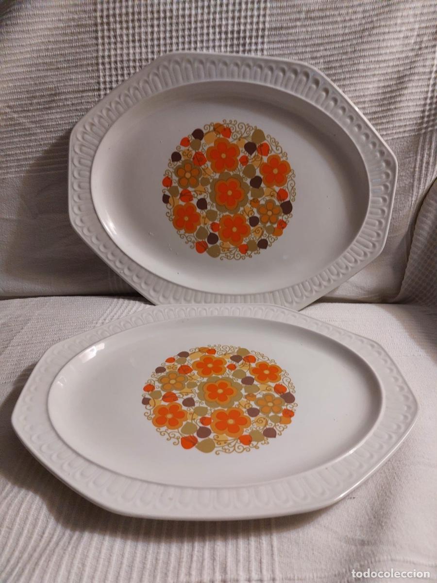Vintage: 2 BANDEJAS PONTESA MOTIVO FLORAL