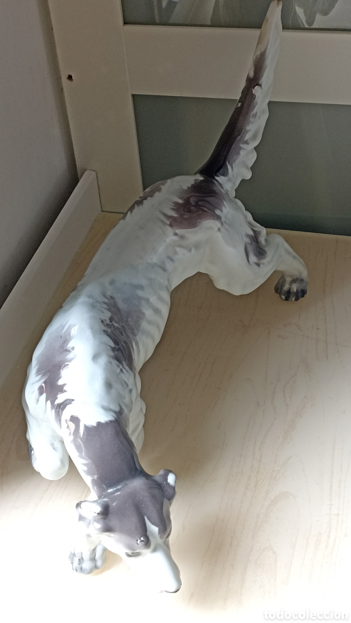 Vintage: Gran Figura Galgo Ruso Borzoi - Porcelana Vintage Royal China Spain - 57 cm