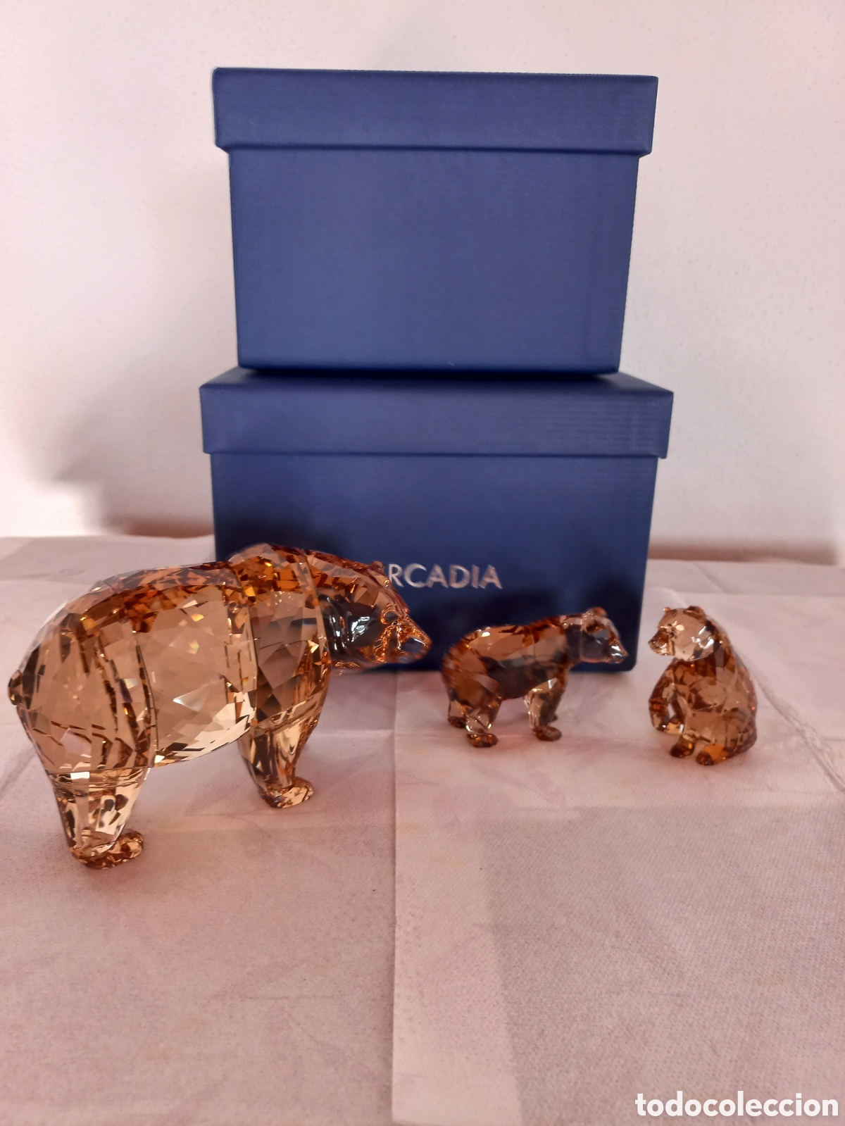 Vintage: OSA ARCADIA Y DOS PEQUE&Ntilde;OS OSITOS SCS SWAROVSKI