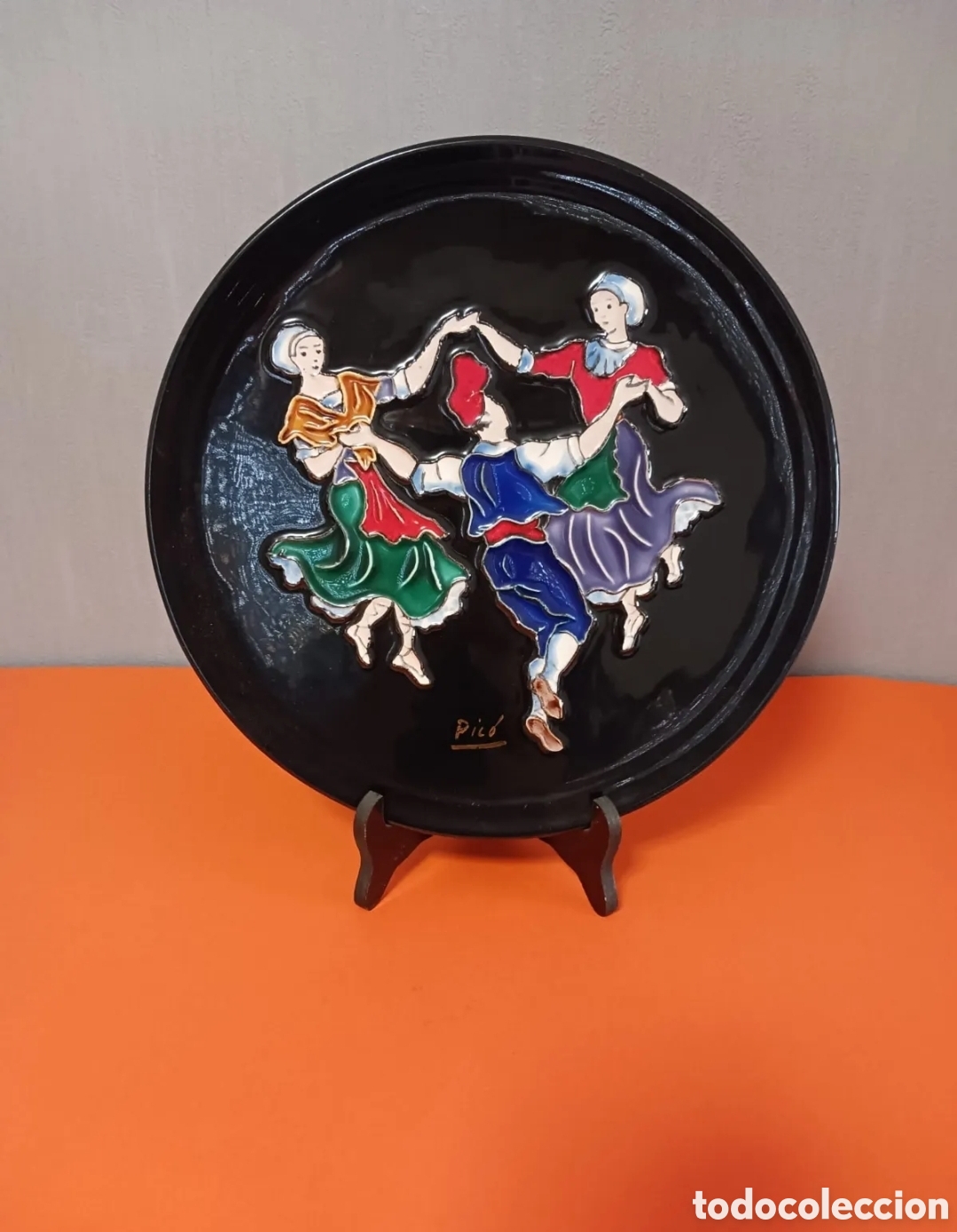 Vintage: Plato cer&aacute;mica, Pic&oacute;.