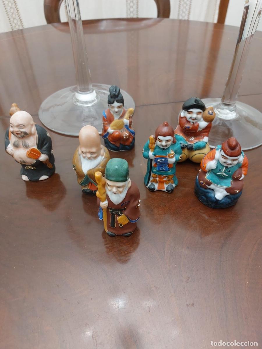 Vintage: 7 DIOSES DE LA FORTUNA DE PORCELANA