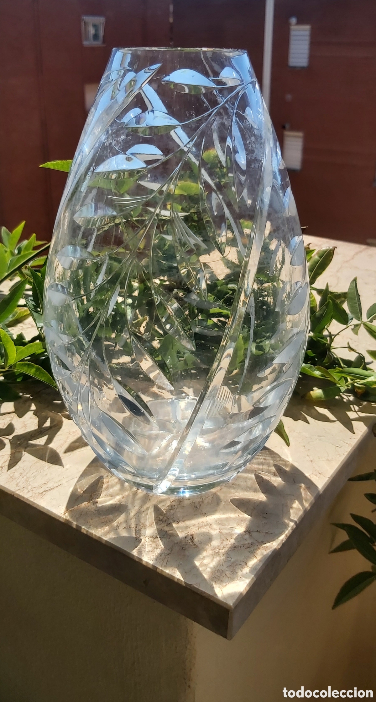 Vintage: Jarron 20cm Vintage Cristal de plomo Tallado