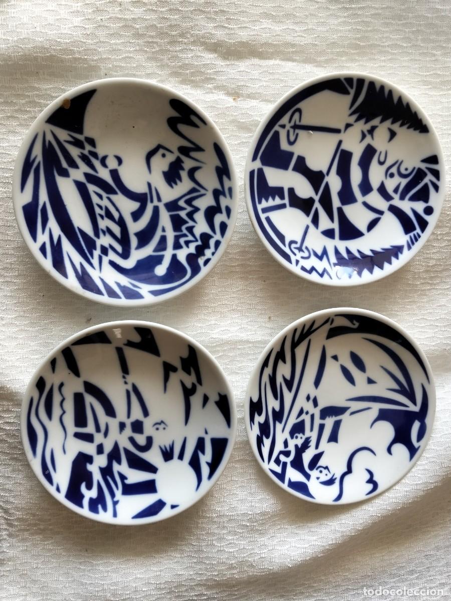 Vintage: SARGADELOS LOTE 4 PLATILLOS FIFERENTES
