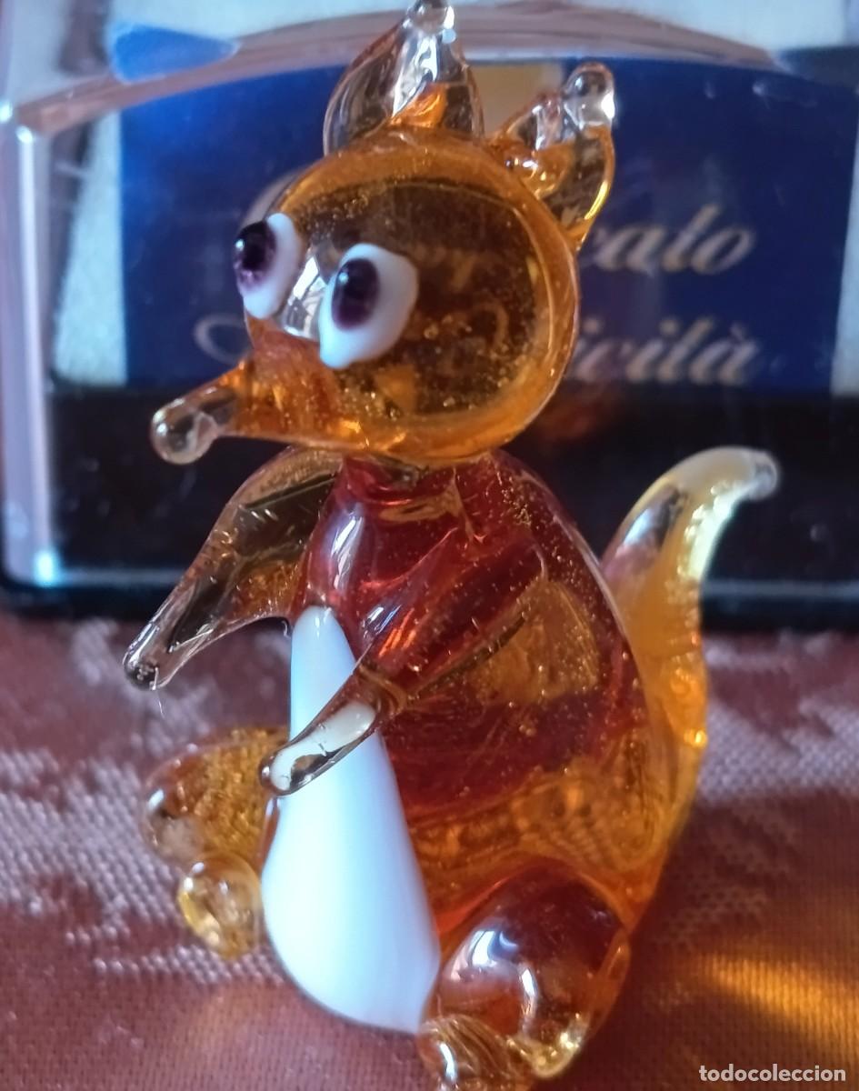 Vintage: ARDILLA DE COLECCI&Oacute;N FABBRI EDITORI DE CRISTAL DE MURANO. A&Ntilde;OS 80-90