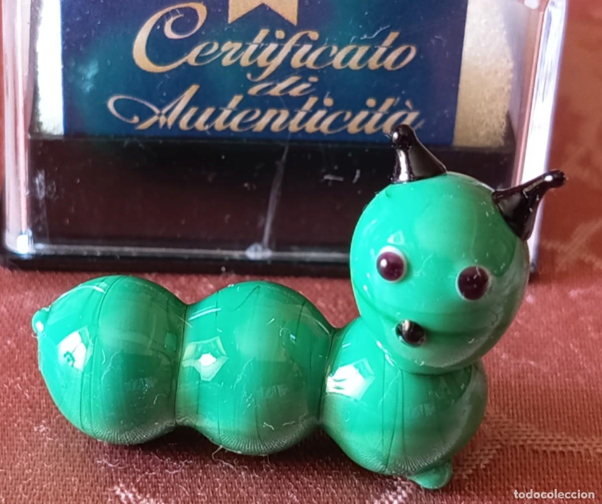 Vintage: GUSANITO DE COLECCI&Oacute;N FABBRI EDITORI DE CRISTAL DE MURANO. A&Ntilde;OS 80-90