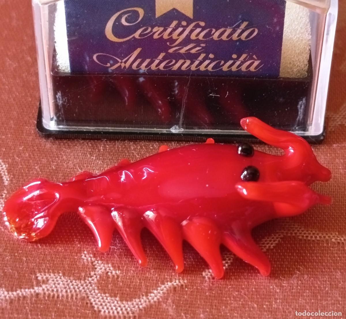 Vintage: LANGOSTA DE COLECCI&Oacute;N FABBRI EDITORI DE CRISTAL DE MURANO. A&Ntilde;OS 80-90