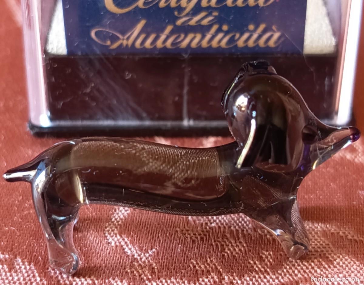 Vintage: PERRITO DE COLECCI&Oacute;N FABBRI EDITORI DE CRISTAL DE MURANO. A&Ntilde;OS 80-90