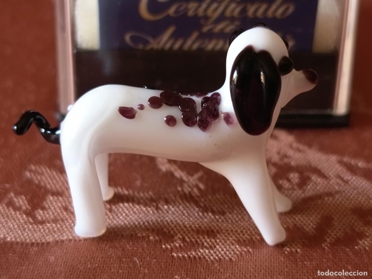 Vintage: PERRITO DE COLECCI&Oacute;N FABBRI EDITORI DE CRISTAL DE MURANO. A&Ntilde;OS 80-90