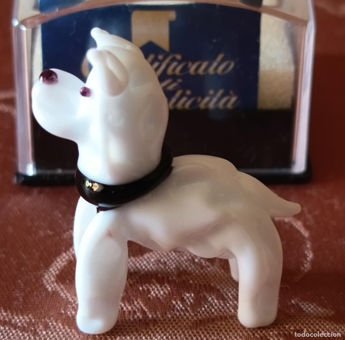 Vintage: PERRITO DE COLECCI&Oacute;N FABBRI EDITORI DE CRISTAL DE MURANO. A&Ntilde;OS 80-90