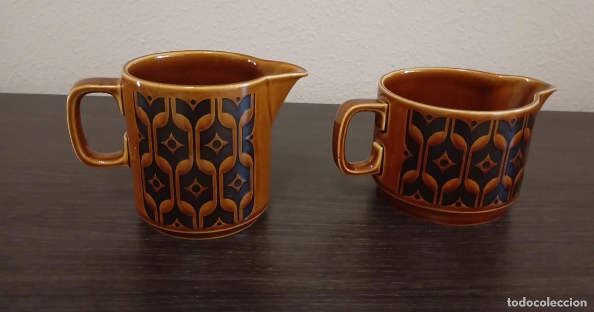 Vintage: PRECIOSO JUEGO DE JARRAS DE LECHE PARA SERVIR DE CER&Aacute;MICA HORNSEA, HEIRLOOM VINTAGE DE 1972,