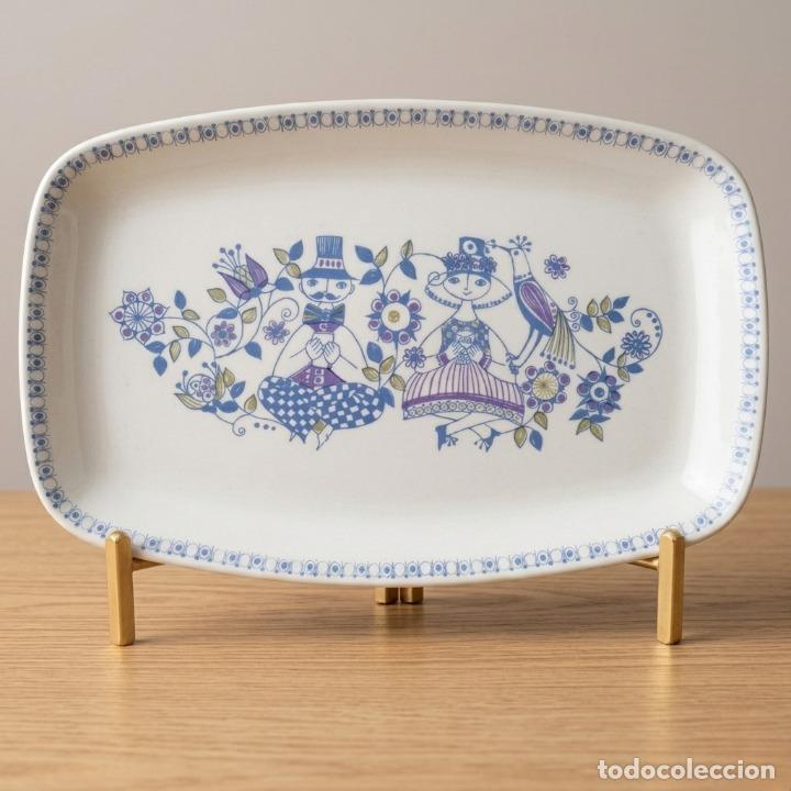 Vintage: Bandeja Vintage Lotte - Turi Design Figgjo Noruega A&ntilde;os 60. Cer&aacute;mica Dise&ntilde;o N&oacute;rdico Retro