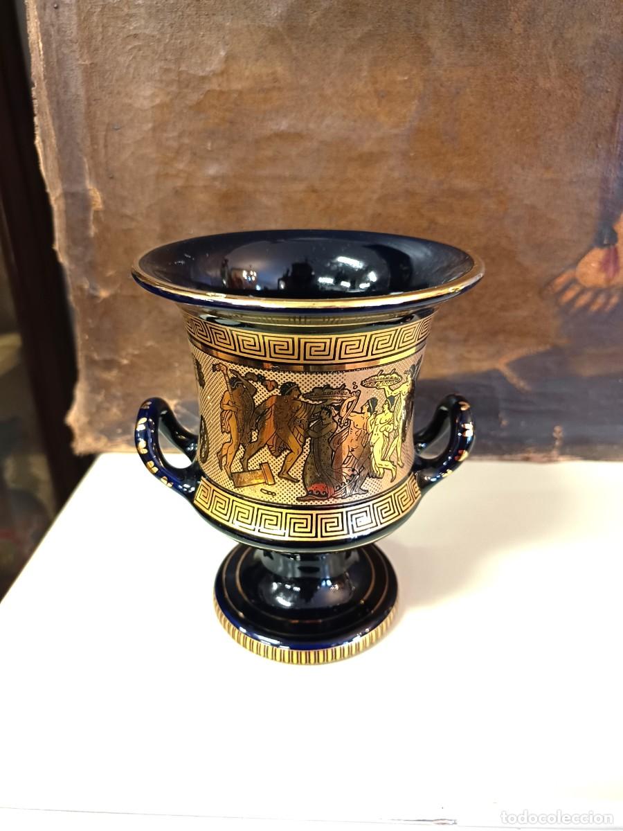 Vintage: Jarr&oacute;n Copa cer&aacute;mica Grecia