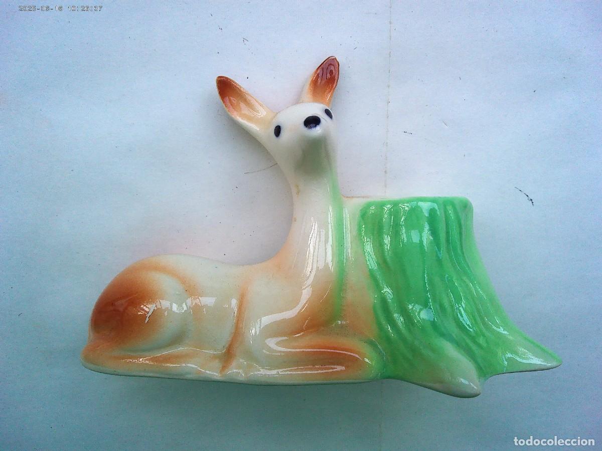Vintage: BONITO Y ANTIGUO PALILLERO DE CERAMICA EN FORMA DE SERVATILLO , VINTAGE