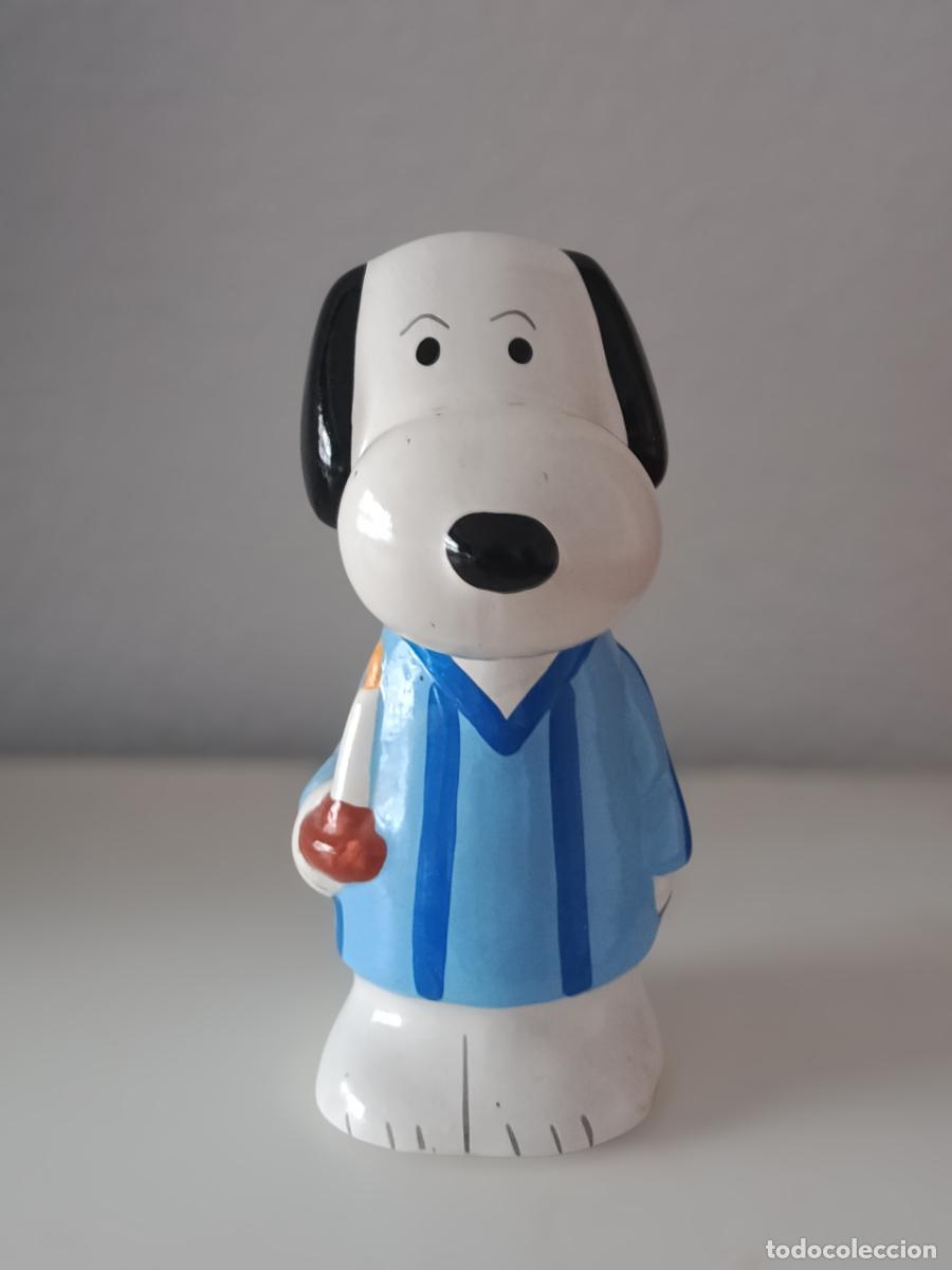 Vintage: Hucha Snoopy vintage de cer&aacute;mica esmaltada 20cm