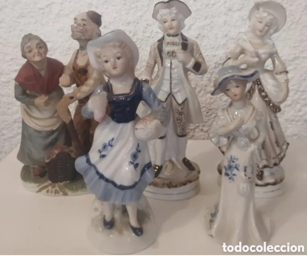 Vintage: Lote de figuras de porcelana de Taiw&aacute;n y Jap&oacute;n