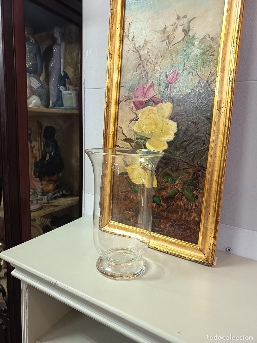 Vintage: Florero de cristal 25 cm