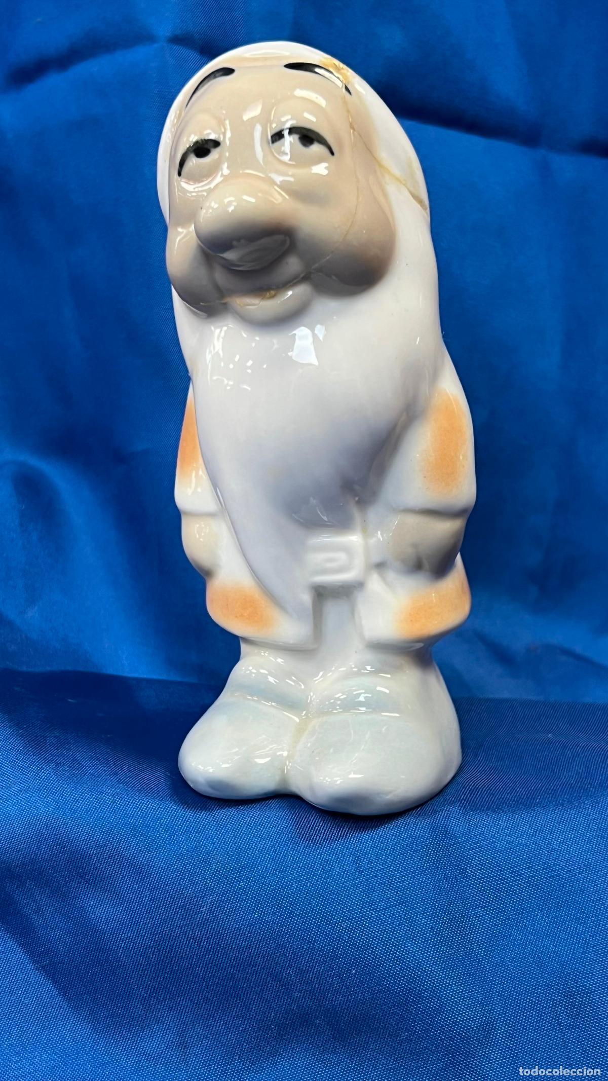 Vintage: Antigua Figura del Enanito Dormil&oacute;n (Blancanieves). Walt Disney Productions. Made in Spain. C. 1970