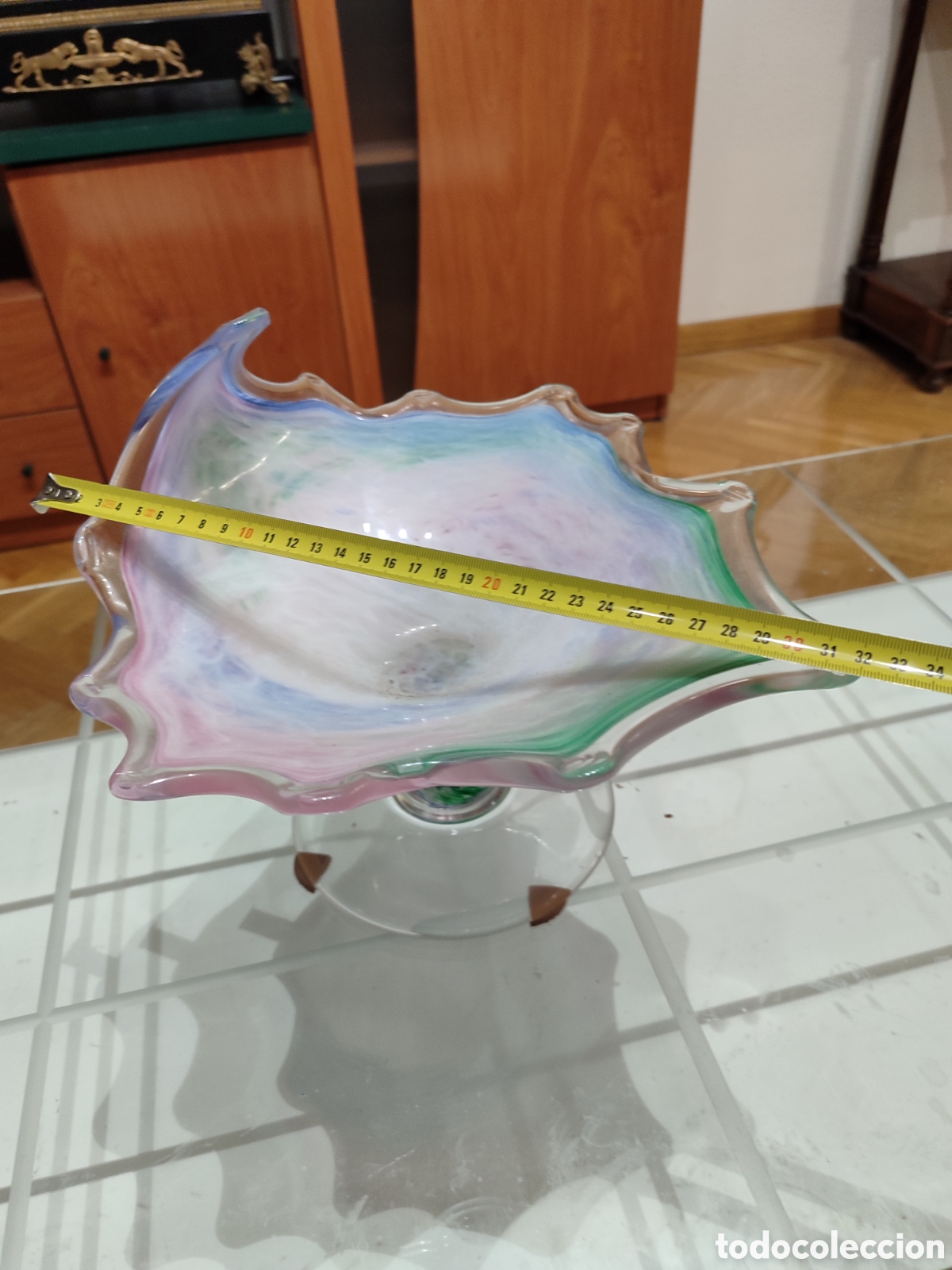 Vintage: Centro de mesa cristal Murano