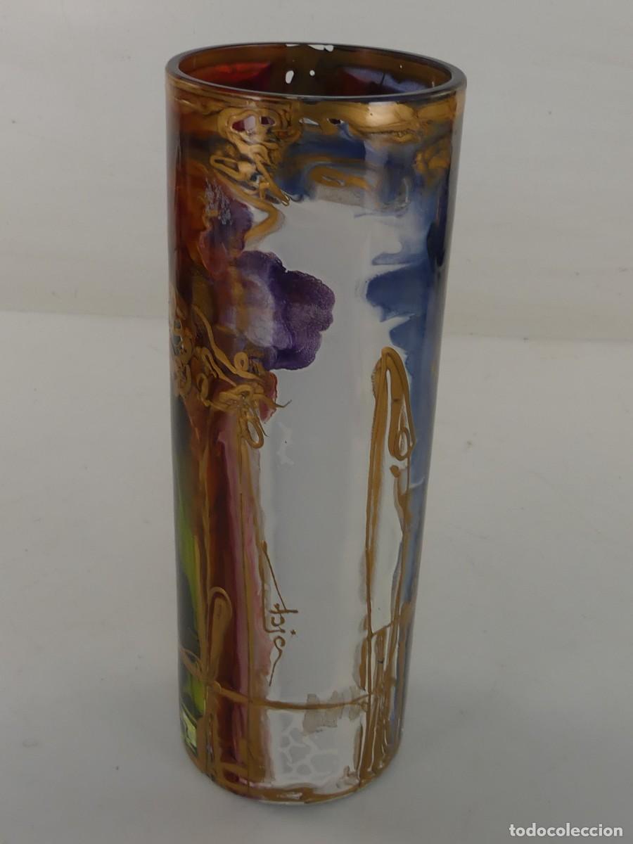 Vintage: PRECIOSO JARRON HECHO A MANO FIRMADO MAGNIFICOS COLORES