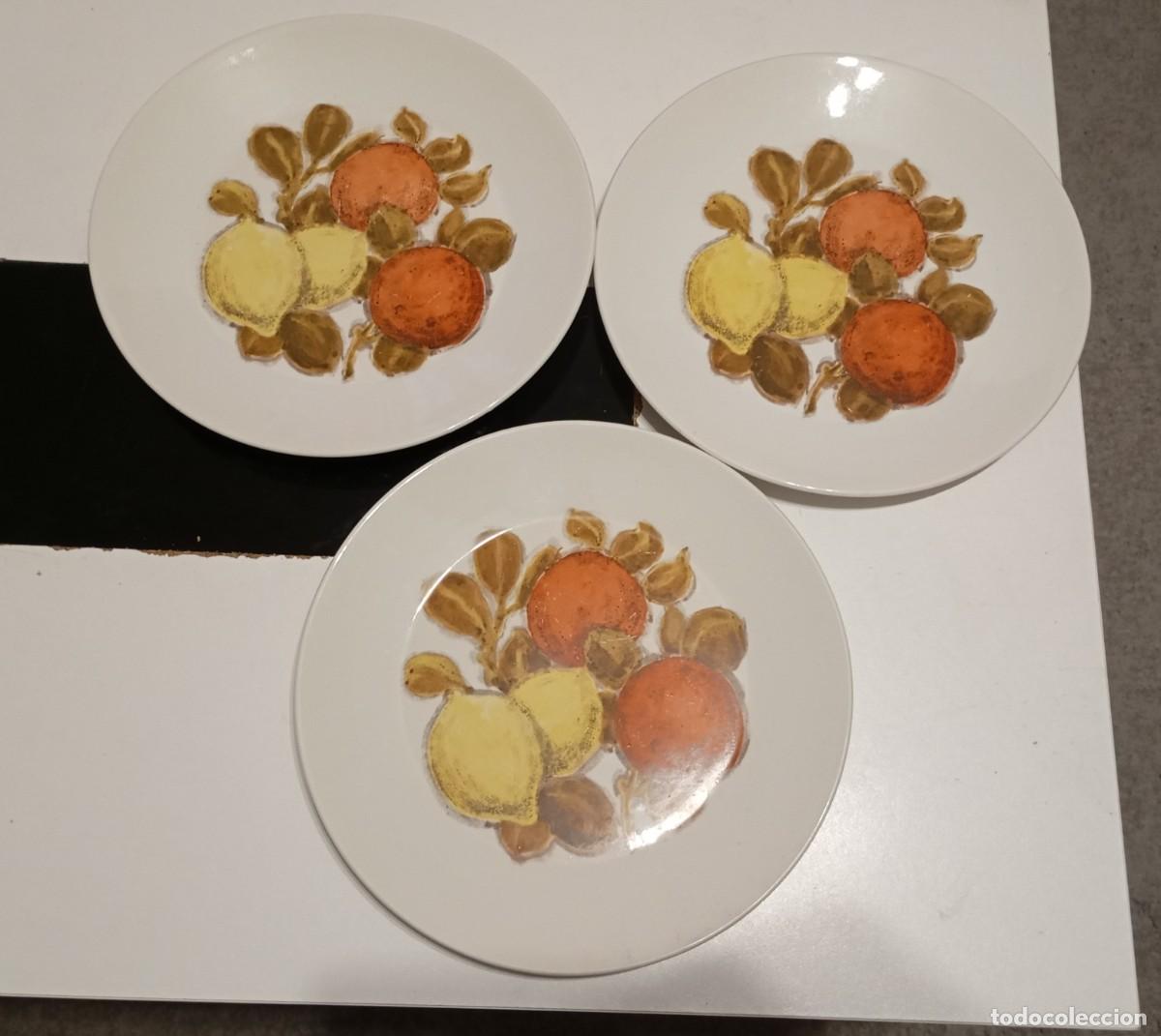 Vintage: BONITO JUEGO DE 3 PLATOS PARA CENA DE﻿ CER&Aacute;MICA DE LA MARCA STUDIO J&G MEAKIN ,PATRON ST. CLEMENTS