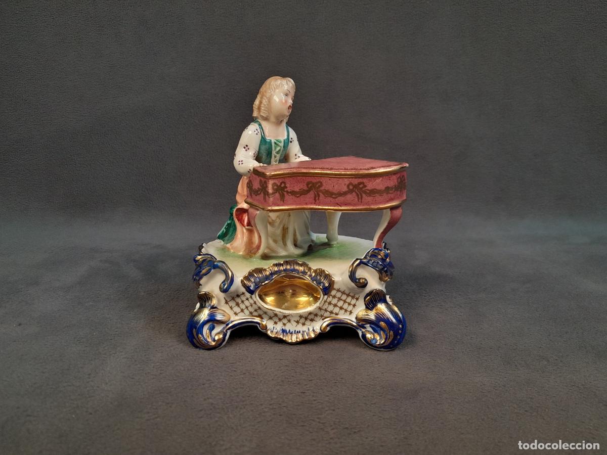 Vintage: FIGURA DE NI&Ntilde;A PIANISTA EN PORCELANA.HISPANIA.ESPA&Ntilde;A.MEDIADOS DEL S.XX
