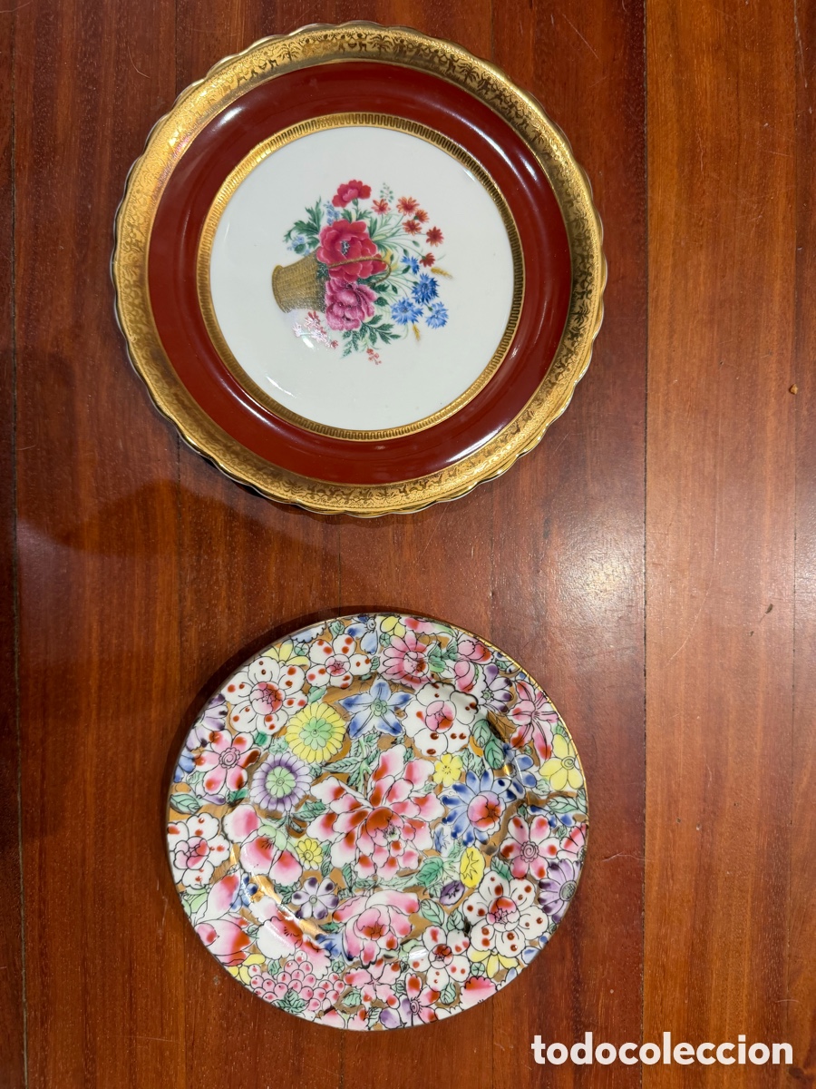 Vintage: Lote 2 Platos de Porcelana Vintage - Capeans (Espa&ntilde;a) y Macao (Oriental)