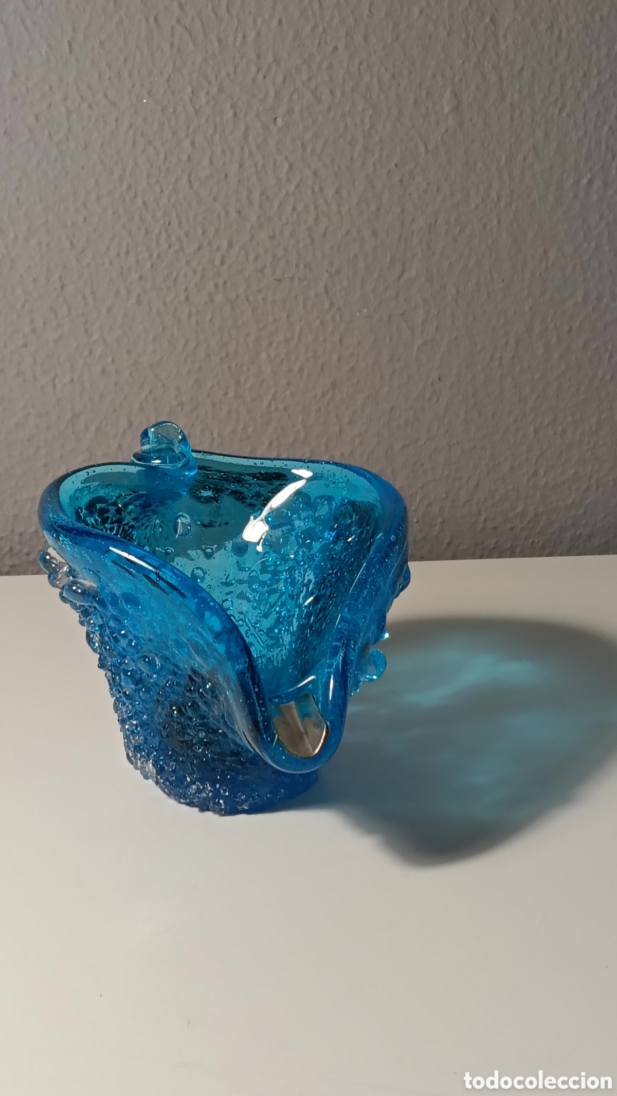 Vintage: Cenicero Vintage Cristal de Murano con aplique en plata