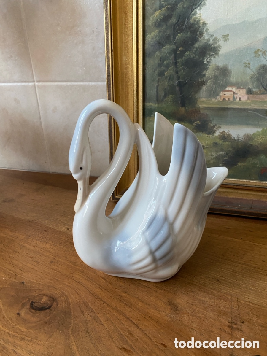 Vintage: Jarr&oacute;n porcelana vintage, cisne