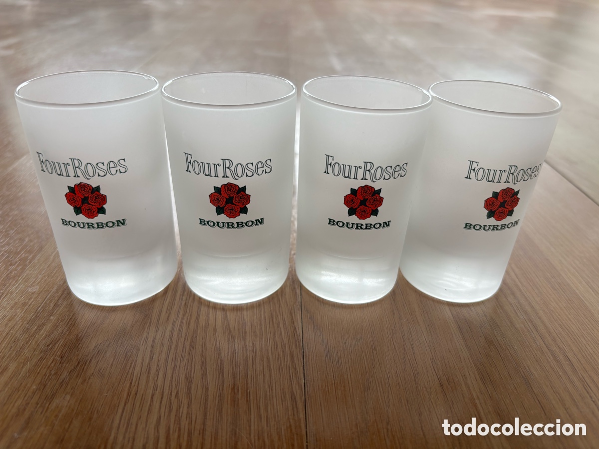 Vintage: Lote 4 Vasos Chupito Four Roses Bourbon