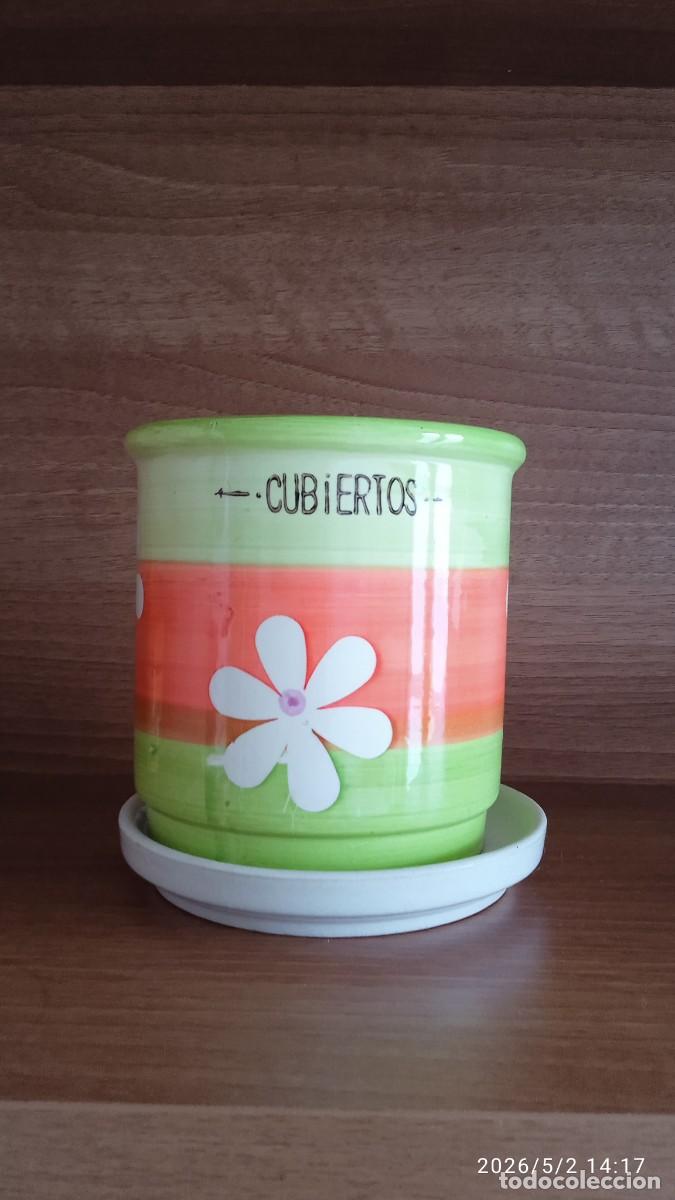 Vintage: PORTACUBIERTOS DE CERAMICA