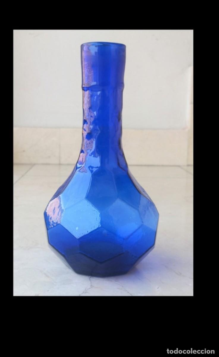 Vintage: Jarr&oacute;n botella cobalto vintage