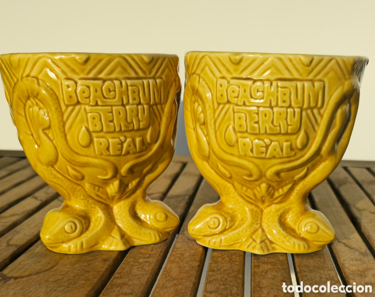 Vintage: 2 tazas Tiki. Artista Bai
